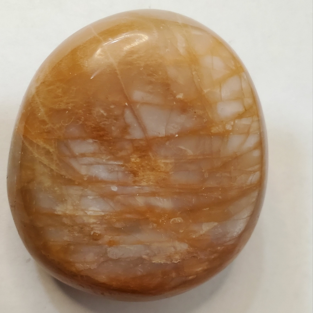 Peach Moonstone Crystal Palmstone 109 grams - Picture 9 of 9